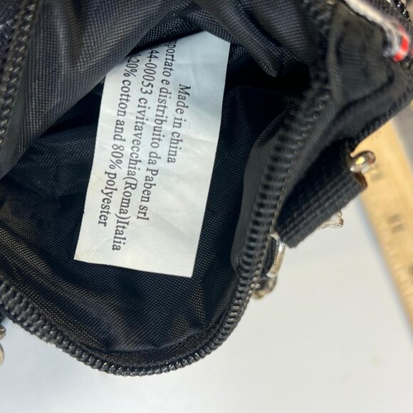 Rome Italy Crossbody Travel Pouch Small Zip Bag Black Souvenir Music Print - Picture 2 of 6